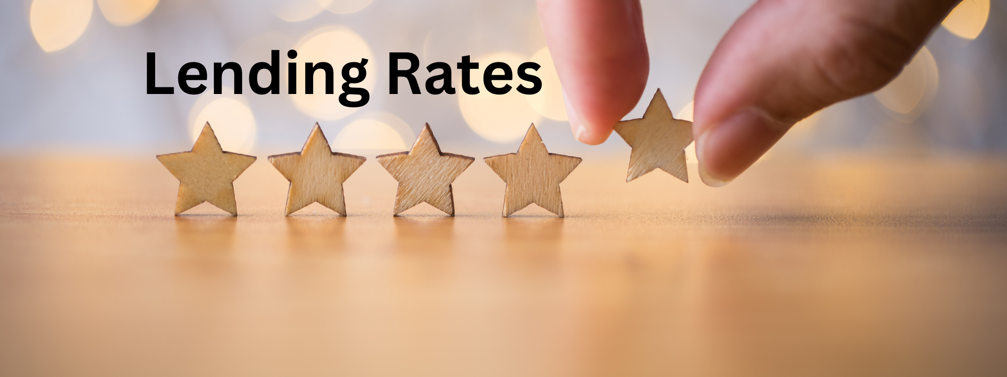 Banner for Lending Rates showing five stars.