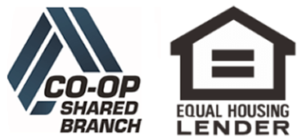 Co-Op Shared Branch & Equal Housing Lender images.